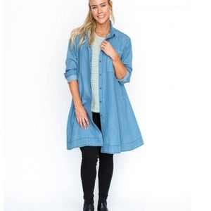 agnes and dora denim shirt dress
